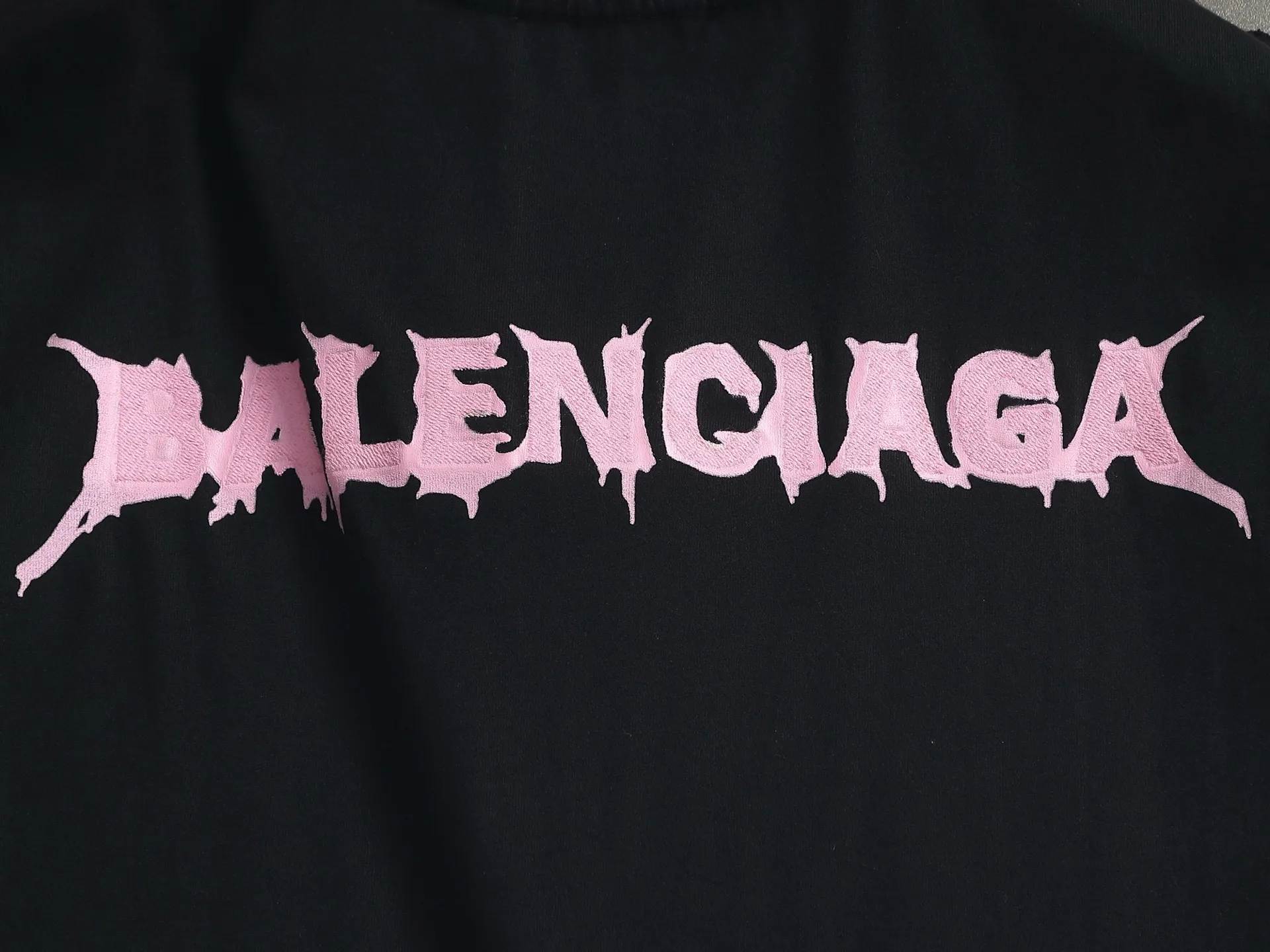 BALENCIAGA logo Logo ， Retro Same Style T 320 Versatile : Black Size：S M L XL